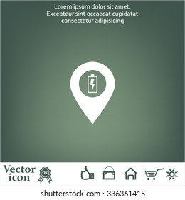 accumulator icon map pin