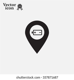 accumulator icon map pin