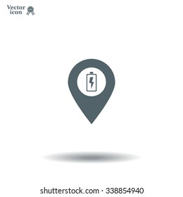 accumulator icon map pin