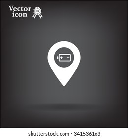 accumulator icon map pin
