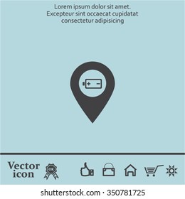 accumulator icon map pin