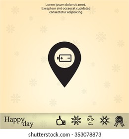 accumulator icon map pin