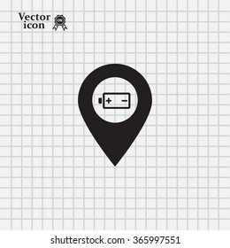 accumulator icon map pin