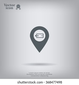 accumulator icon map pin