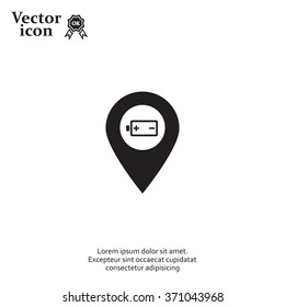 accumulator icon map pin