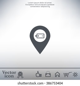 accumulator icon map pin