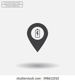 accumulator icon map pin