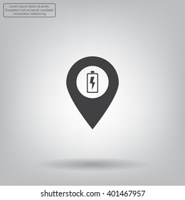 accumulator icon map pin