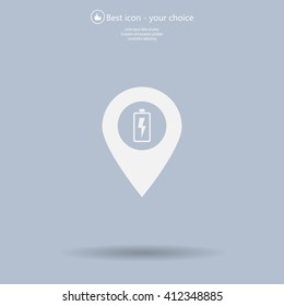 accumulator icon map pin