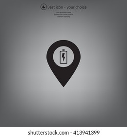accumulator icon map pin