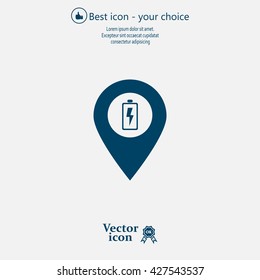 accumulator icon map pin