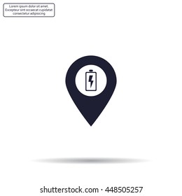accumulator icon map pin
