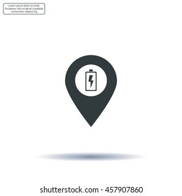 accumulator icon map pin