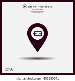 accumulator icon map pin