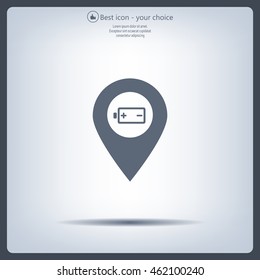 accumulator icon map pin
