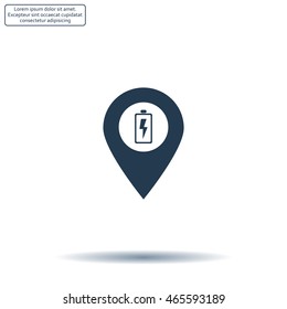 accumulator icon map pin