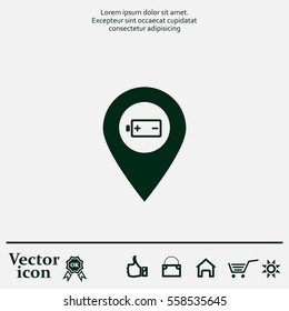 accumulator icon map pin