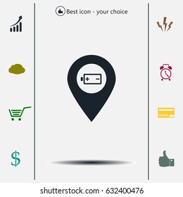 accumulator icon map pin