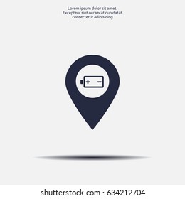 accumulator icon map pin