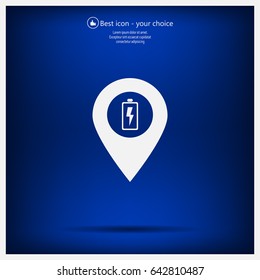 accumulator icon map pin