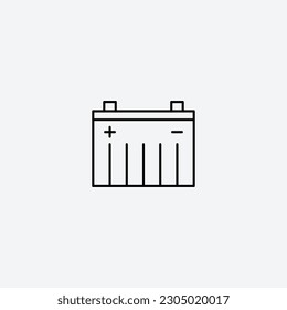 Accumulator icon vector illustration. Editable stroke.