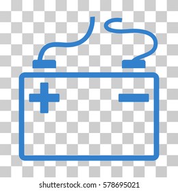 Accumulator icon. Vector illustration style is flat iconic symbol, cobalt color, transparent background. Designed for web and software interfaces.