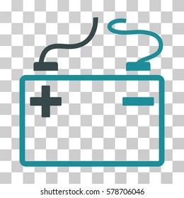 Accumulator icon. Vector illustration style is flat iconic bicolor symbol, soft blue colors, transparent background. Designed for web and software interfaces.