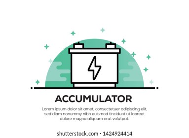 ACCUMULATOR AND ILLUSTRATION ICON CONCEPT