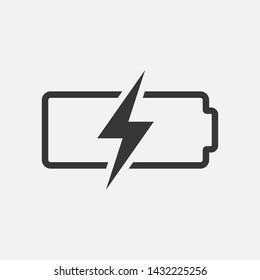 accumulator simple icon, battery symbol isolated on white background. Vector illustration. Eps 10