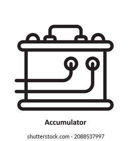 Accumulator. simple icon design, best used for banner, flayer, or web application. Editable stroke with EPS 10 file format
