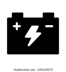 accumulator vector glyph flat icon 