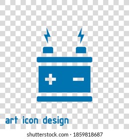 accumulator vector icon on an abstract background