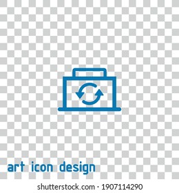 accumulator vector icon on an abstract background
