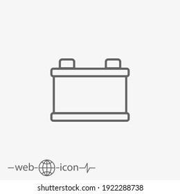 accumulator vector icon on grey background