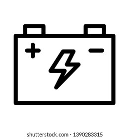 accumulator vector thin line icon