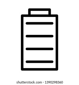 accumulator vector thin line icon 