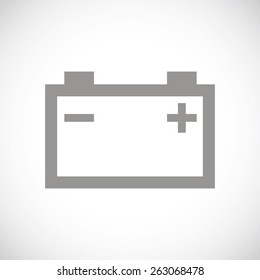 Accumulator web black icon on a white background. Vector symbol