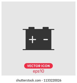 Accumulator,Battery Vector Icon Illustration.Light Backround.Premium Quality.