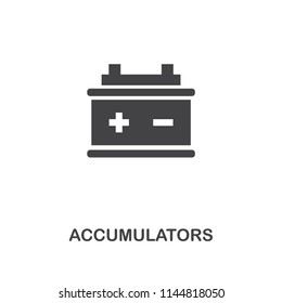 Accumulators creative icon. Simple element illustration. Accumulators concept symbol design from car parts collection. Can be used for web, mobile, web design, apps, software, print