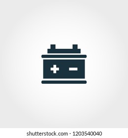 Accumulators icon. Premium quality element illustration from car parts collection. Accumulators monochrome icon. Perfect for web design and printing.