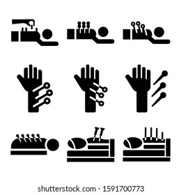 accupuncture icon isolated sign symbol vector illustration - Collection of high quality black style vector icons
