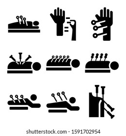accupuncture icon isolated sign symbol vector illustration - Collection of high quality black style vector icons
