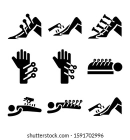 accupuncture icon isolated sign symbol vector illustration - Collection of high quality black style vector icons
