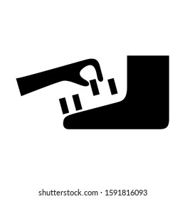 accupuncture icon isolated sign symbol vector illustration - high quality black style vector icons
