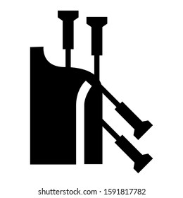 accupuncture icon isolated sign symbol vector illustration - high quality black style vector icons
