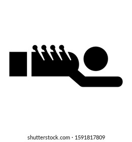 accupuncture icon isolated sign symbol vector illustration - high quality black style vector icons
