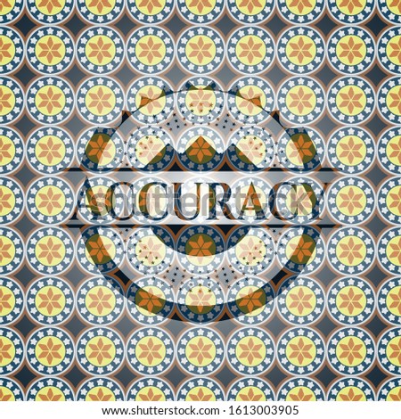 Accuracy arabesque emblem background. arabic decoration.