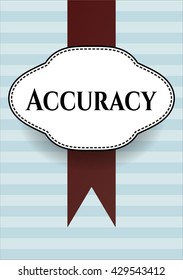 Accuracy banner or poster