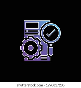 Accuracy blue gradient vector icon