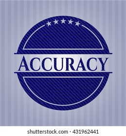 Accuracy emblem with jean high quality background